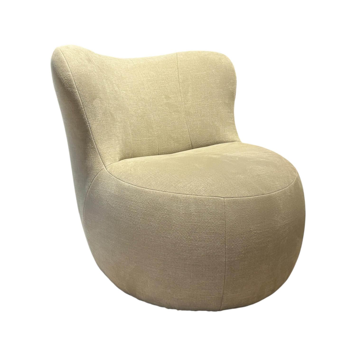 freistil Rolf Benz - Sessel SE 173 Stoff 2063 Mittel Schilfgrün Füße Kunststoffgleiter Schwarz - 1