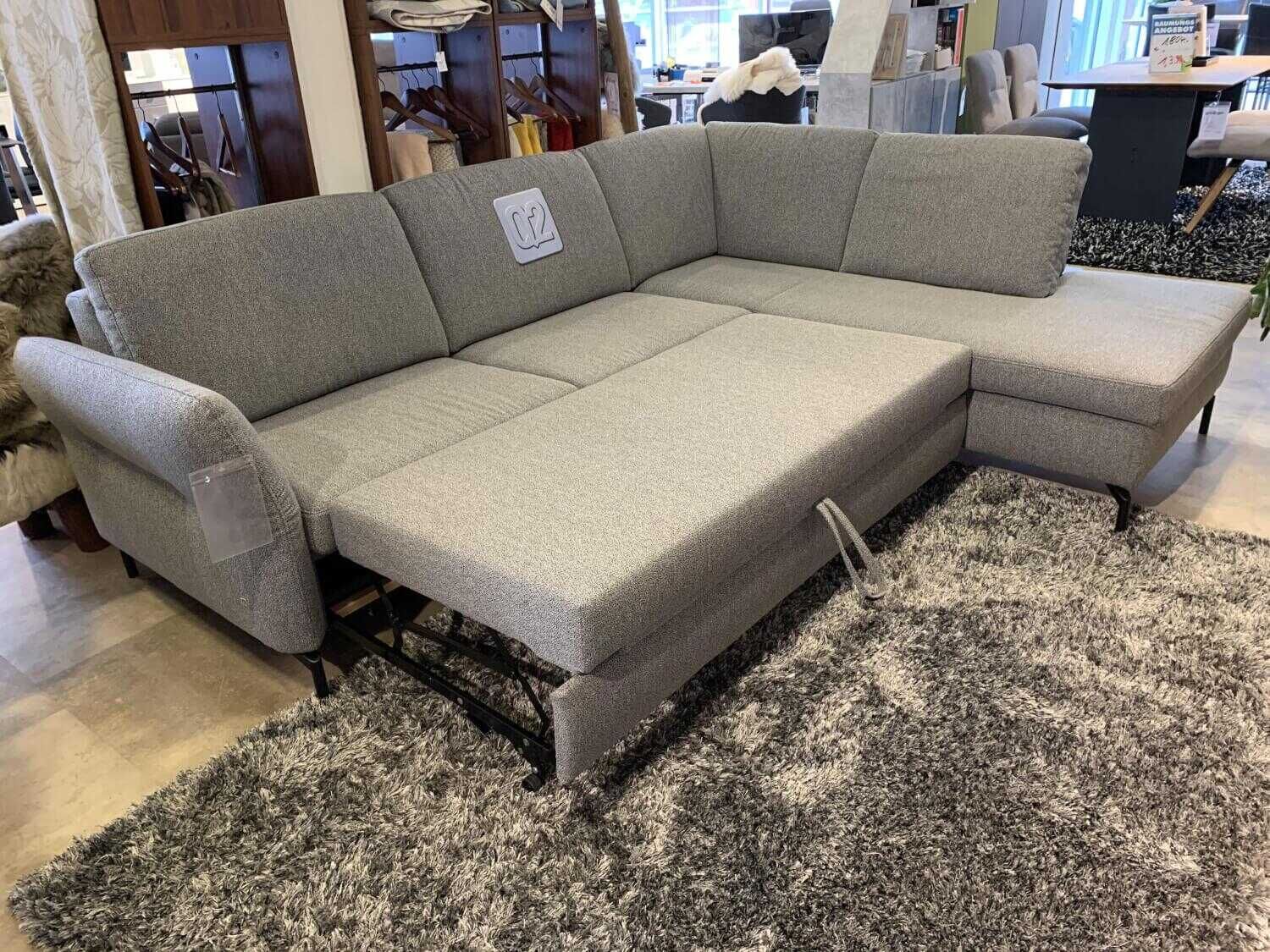 ADA - Ecksofa Domino 6383 Stoff 40 Grau RUK 9 - 4