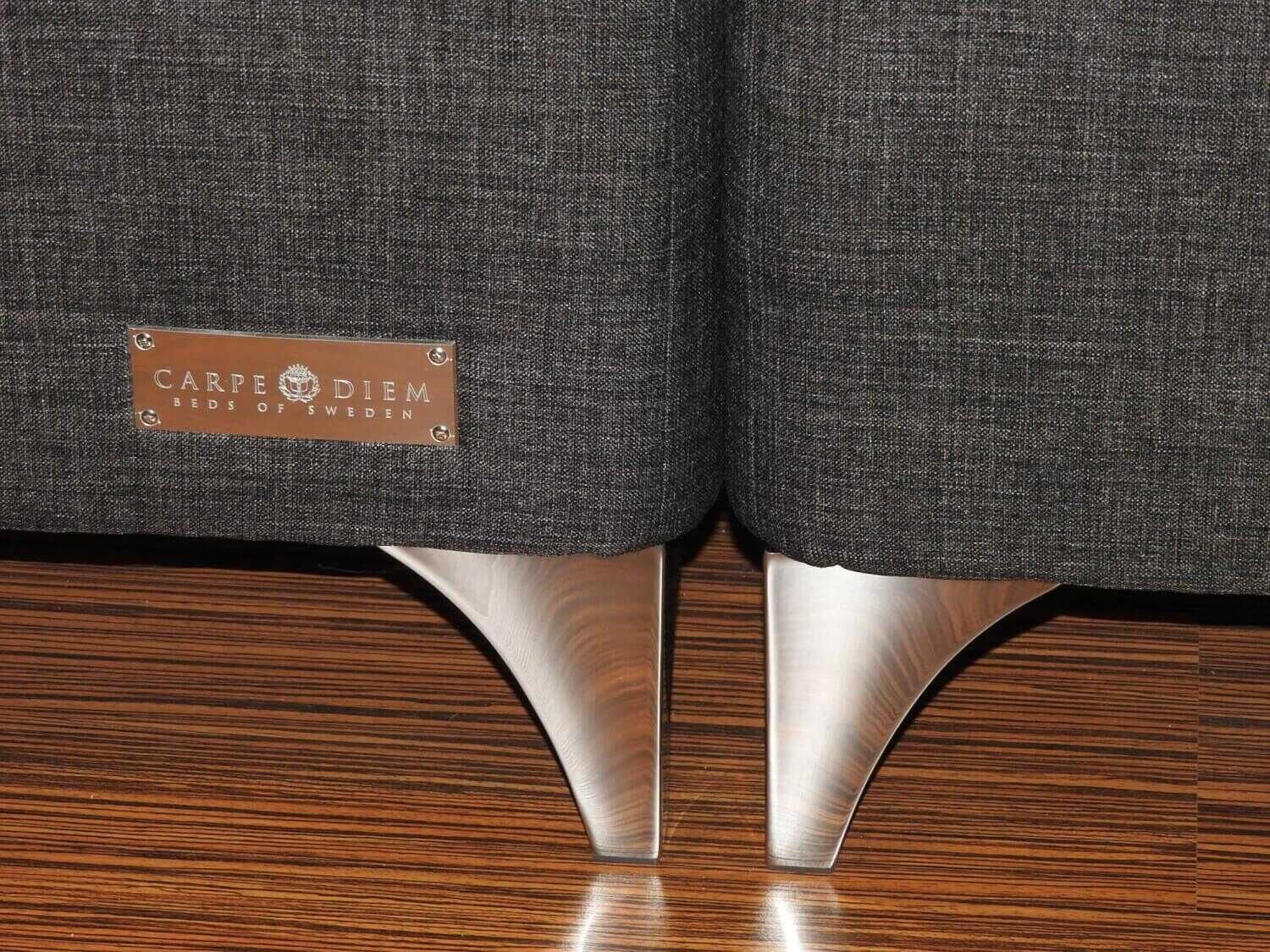 Hilding Anders - Boxspringbett Härmanö Carpe Diem Continental Stoff Luxury Dark Grey mit Topper - 2