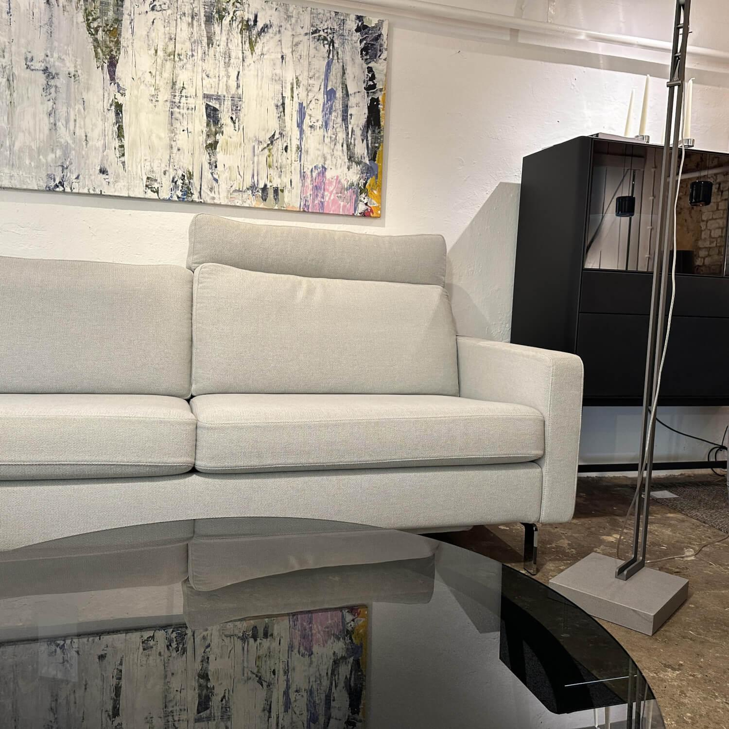 COR - Ecksofa Conseta Stoff 9124 Eisengrau Schmalfuß Verchromt - 4