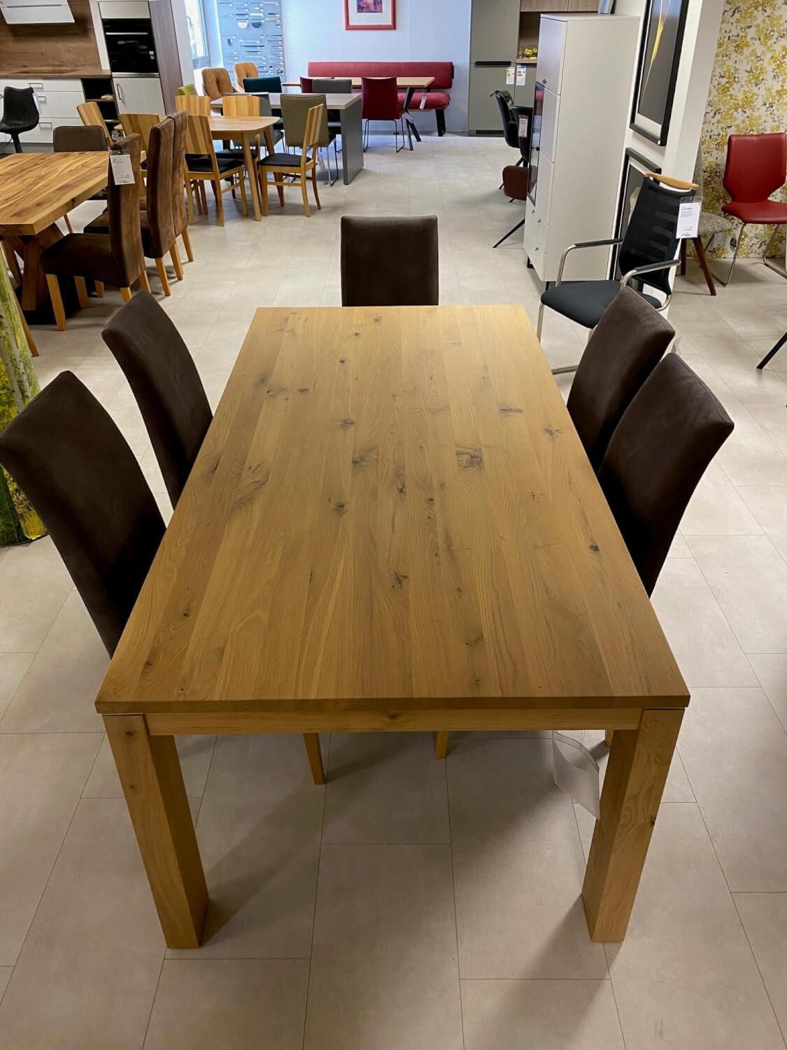 DKK - Essgruppe Twenty Smile Natureiche Bianco Massiv Tisch 6 Stühle - 10