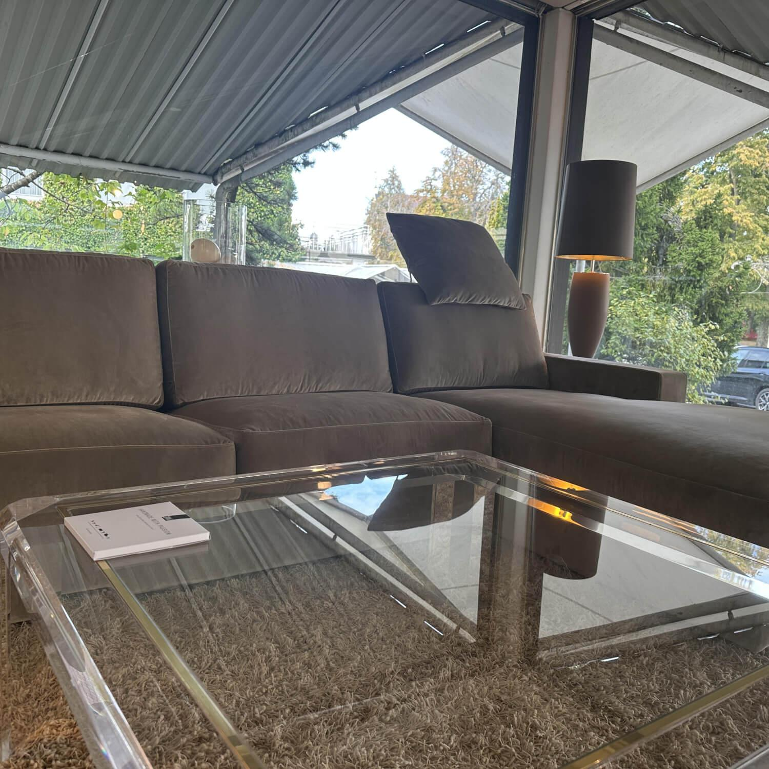 Bielefelder Werkstätten - Ecksofa Inspiration Stoff Feinvelour City Velvet Sand Braun - 4