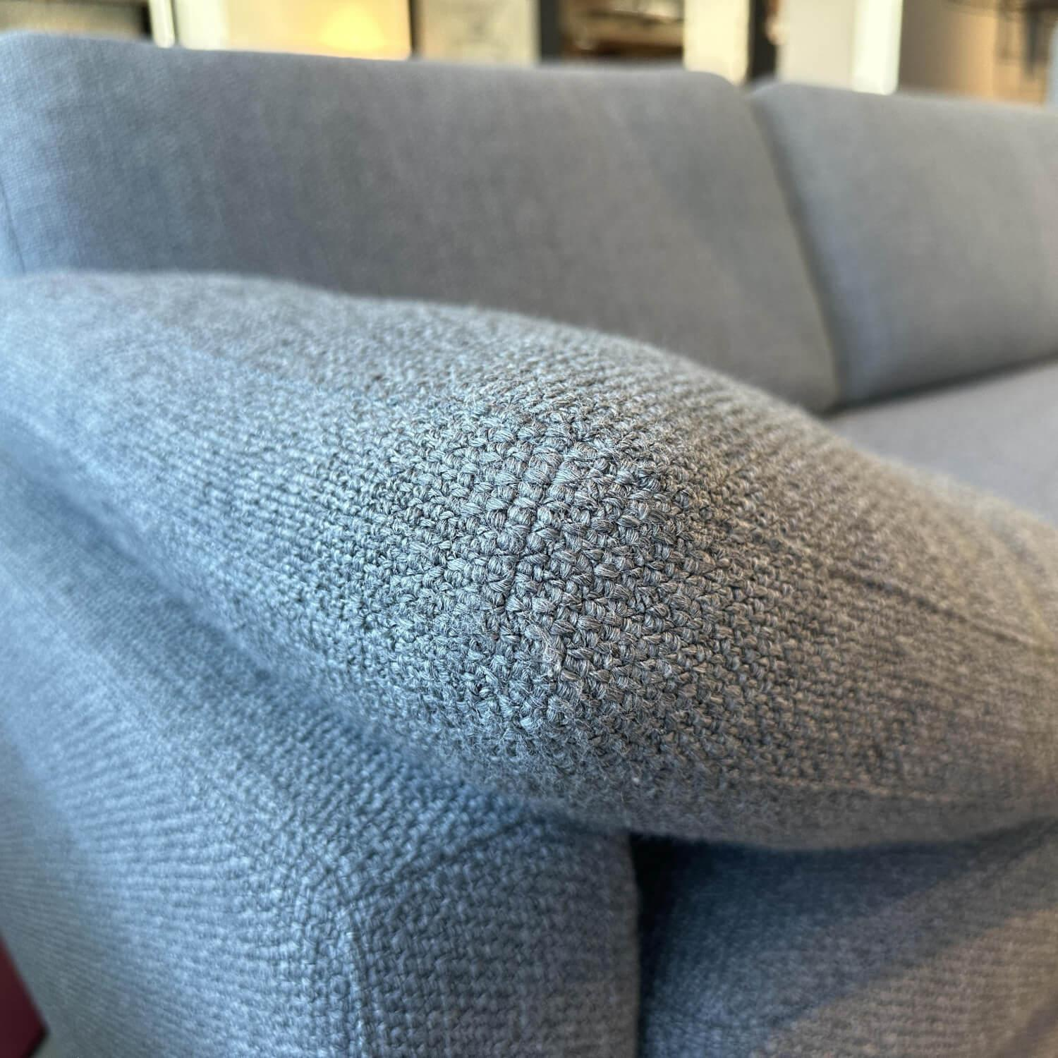 COR - Ecksofa Conseta Stoff 5016 Mittelgrau Grau Gestell Metall Verchromt Inklusive Armkissen - 2
