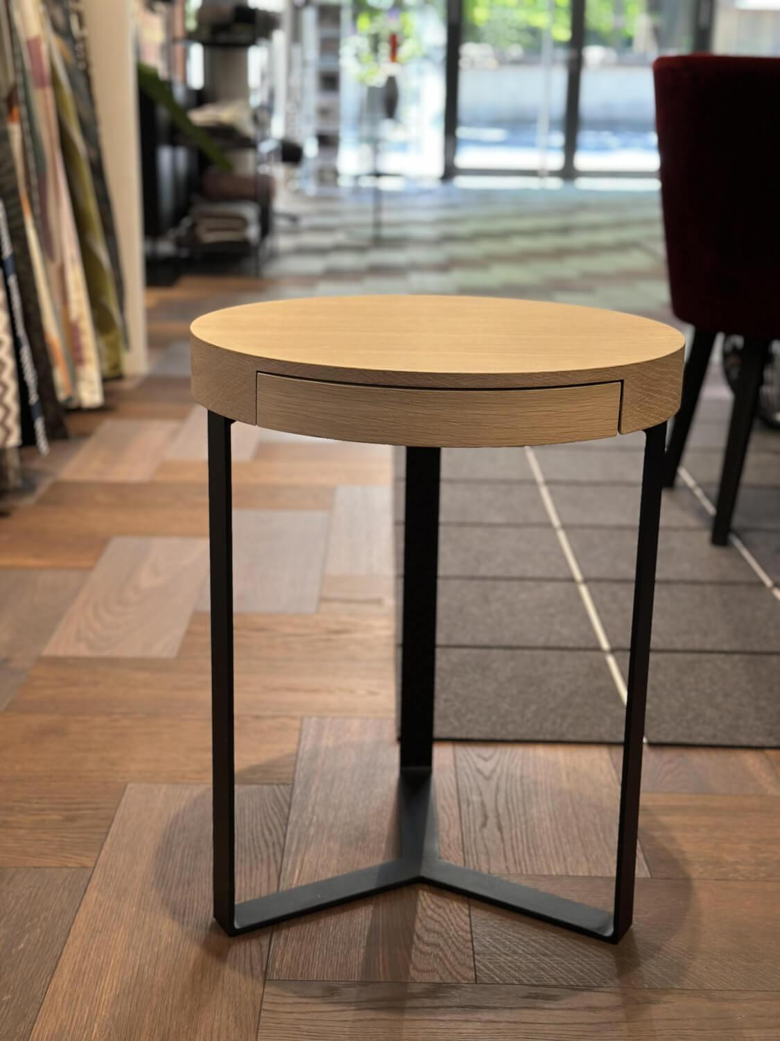 Lambert - Side table Harry Top Limed Oak Black Frame Iron Profile Black Anthracite Welded - 2