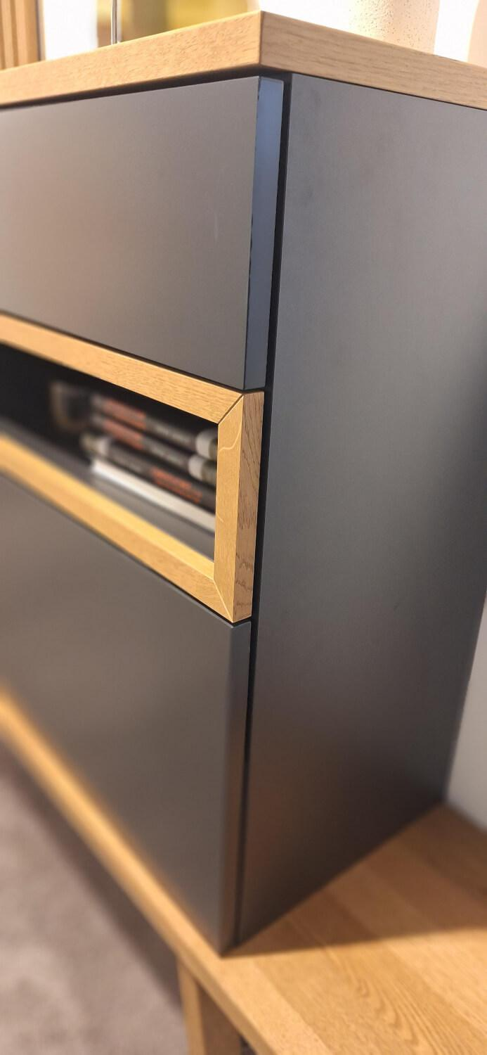 Sudbrock - Garderobe Fox Cosmos Schwarz Melamin Eiche Canyon - 6