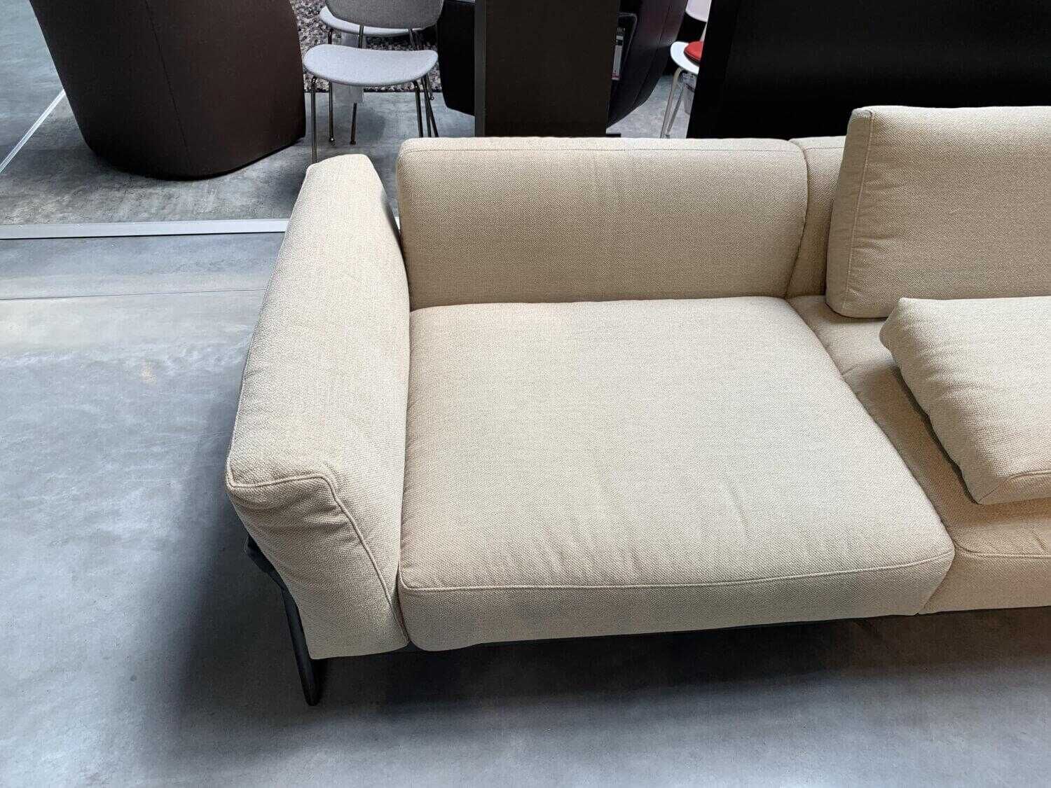 E. Schillig - Ecksofa Amore Stoff Beige mit Kissen - 6