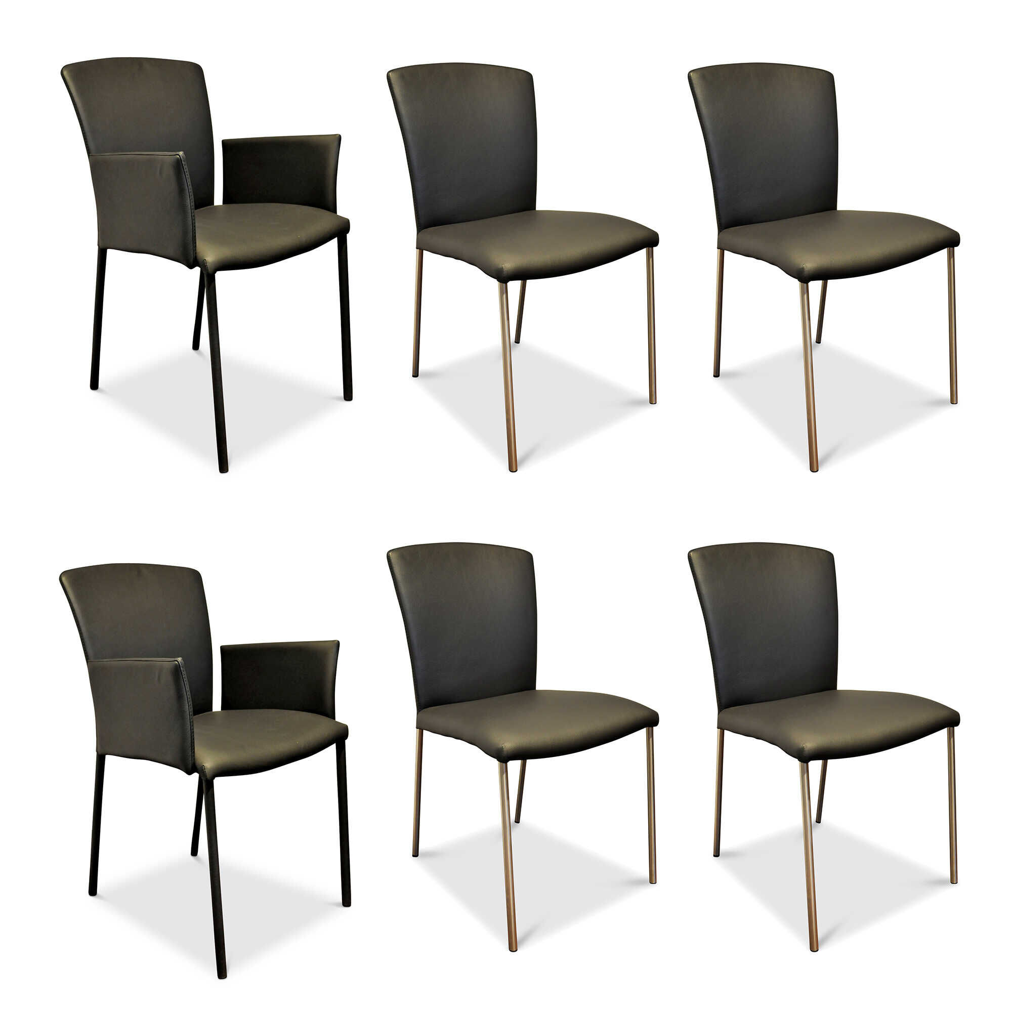 Stuhl 4100 (4er-Set) in schwarz