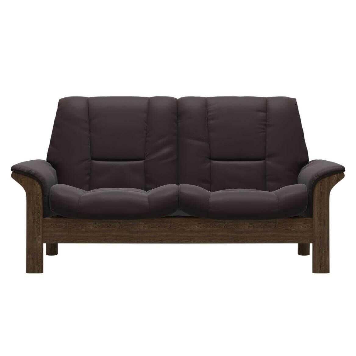 Stressless - Sofa Buckingham (L) Zweisitzer Niedrige Rückenlehne Leder Paloma Braun Gestell Teak - 1
