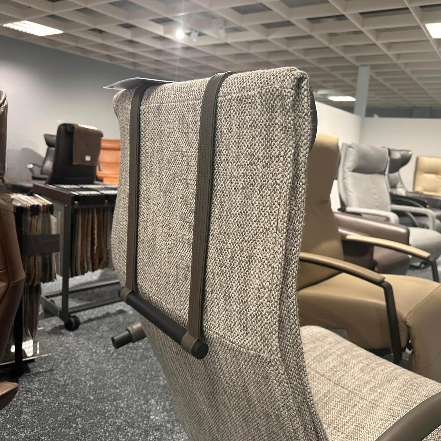 Jori - Relaxsessel Mensana JR 7260 Mono Move Medi Stoff Dodo C0207 Creme Hellgrau Meliert 5 Sternfuß Dunkelgrau Lackiert - 2