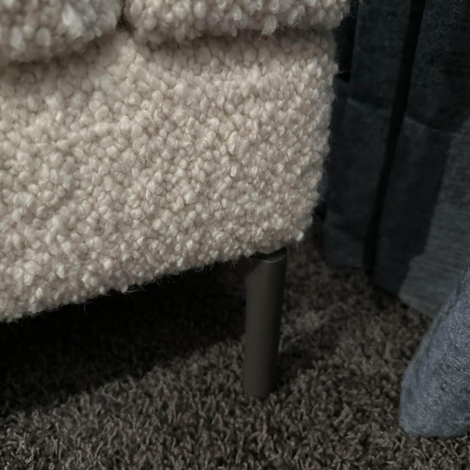 Schramm - Bett Cleo Origins Complete Stoff 4 Andy 2980 White Weiß Füße Metall Mit 2 Matratzen - 3