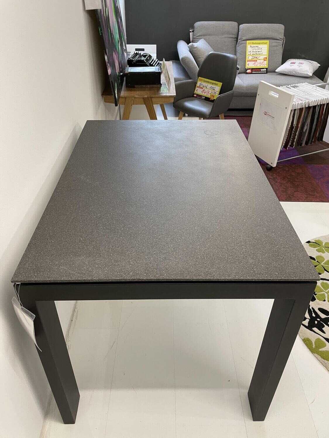 Bartisch Melbourne Tischplatte Grau Gestell Stahl Lackiert