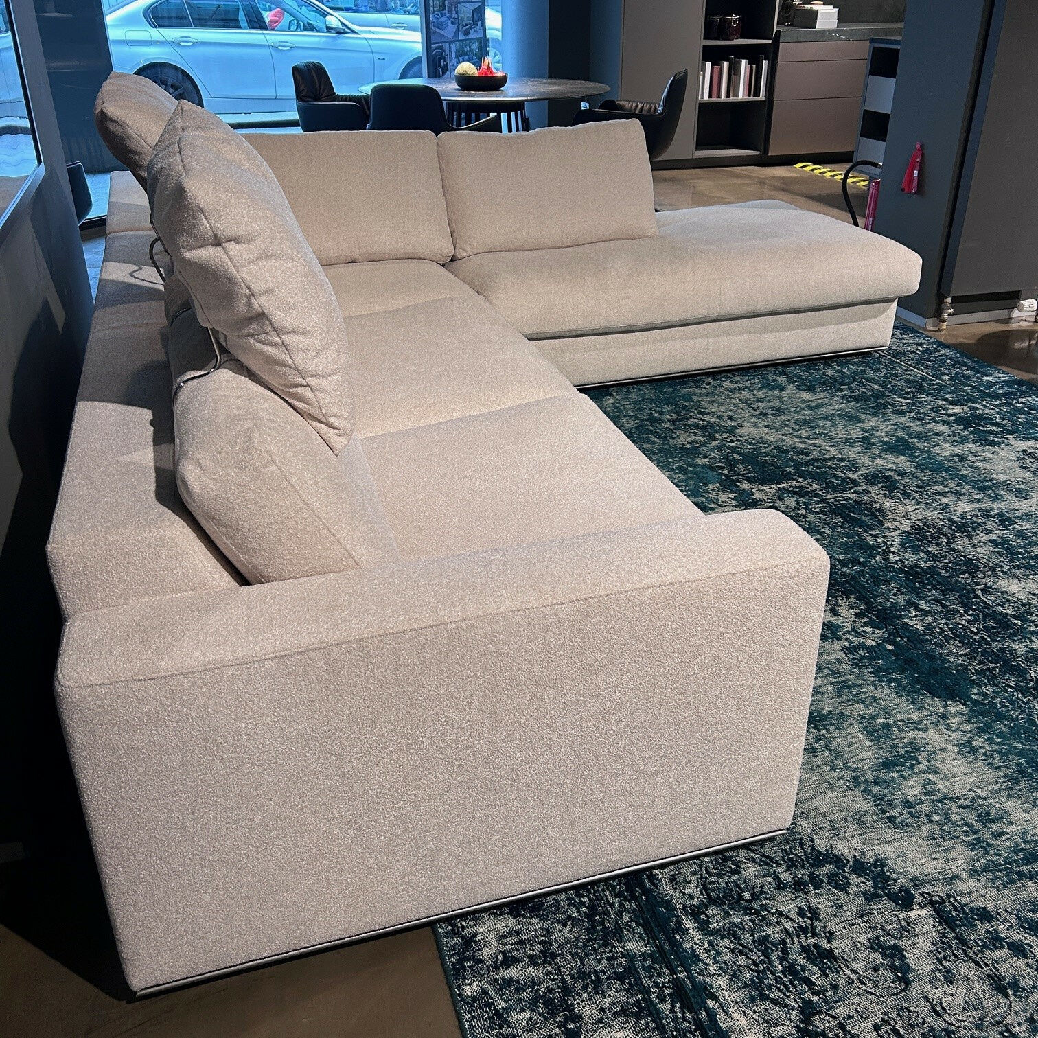 Bielefelder Werkstätten - Ecksofa Inspiration Stoff 1794 171 Greige Rahmen Holz Perlmausgrau Lackiert Inklusive Kissen - 5