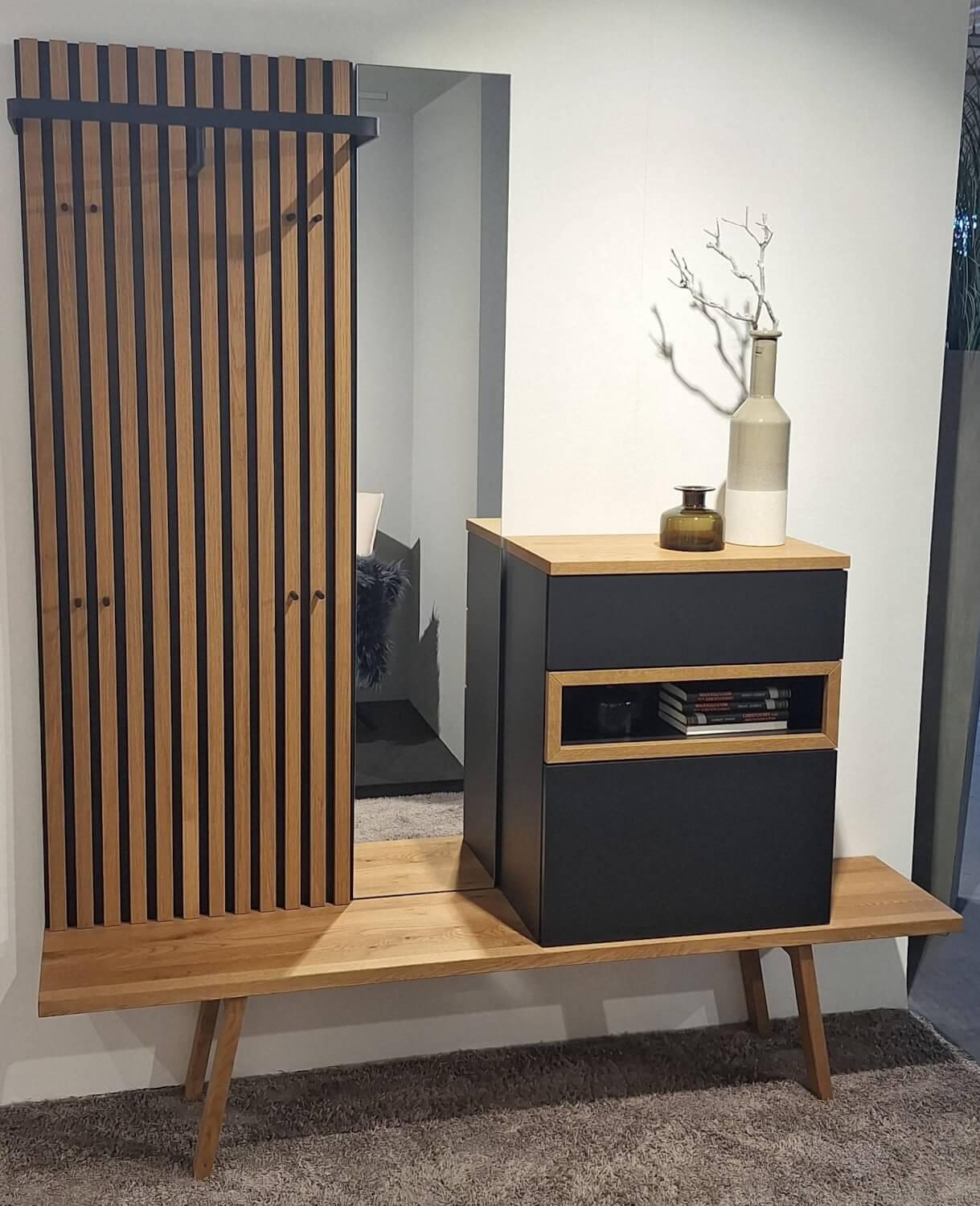 Sudbrock - Garderobe Fox Cosmos Schwarz Melamin Eiche Canyon - 3