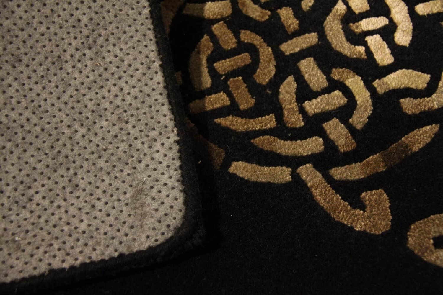 Rugs & Riches - Teppich Century 170x240 Neuseelandwolle Schwarz Beige - 3