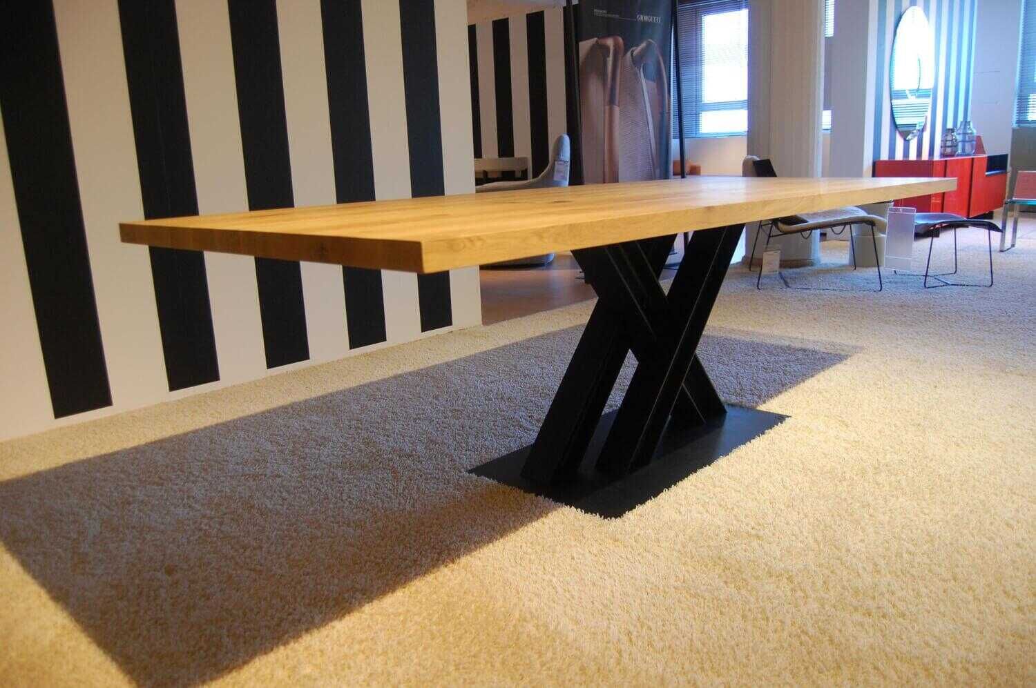 Draenert - Esstisch Victor Wildeiche Natur Geölt Gestell Schwarz - 2