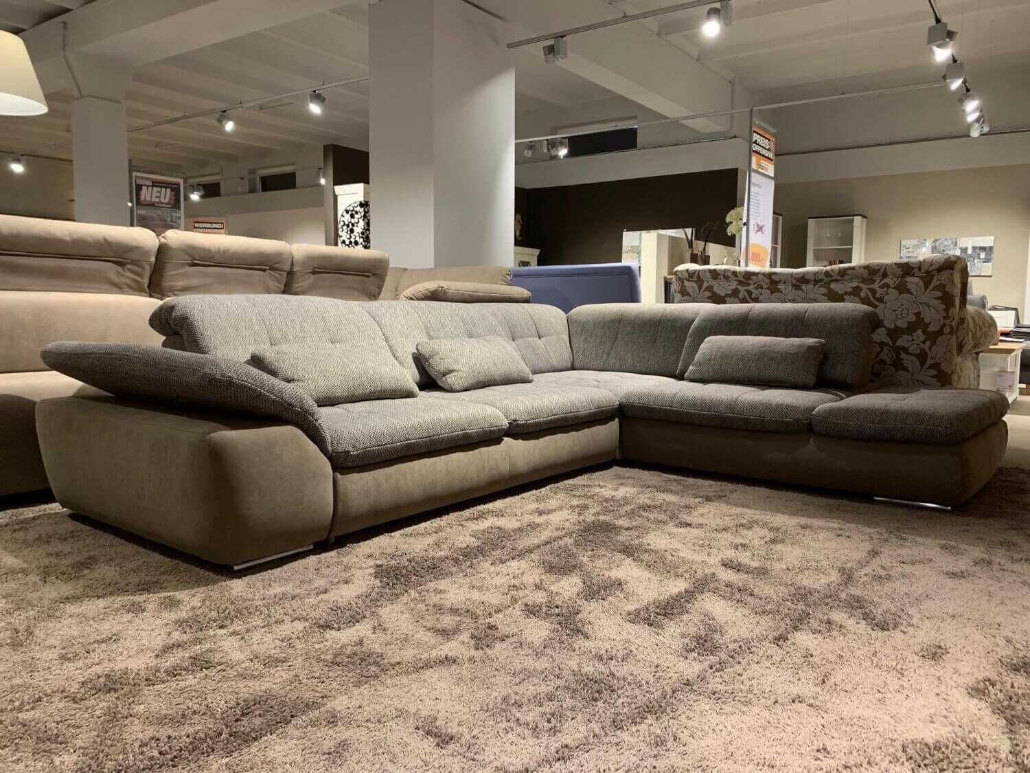 Megapol - Ecksofa Imago Stoff Braun mit Bettkasten - 4