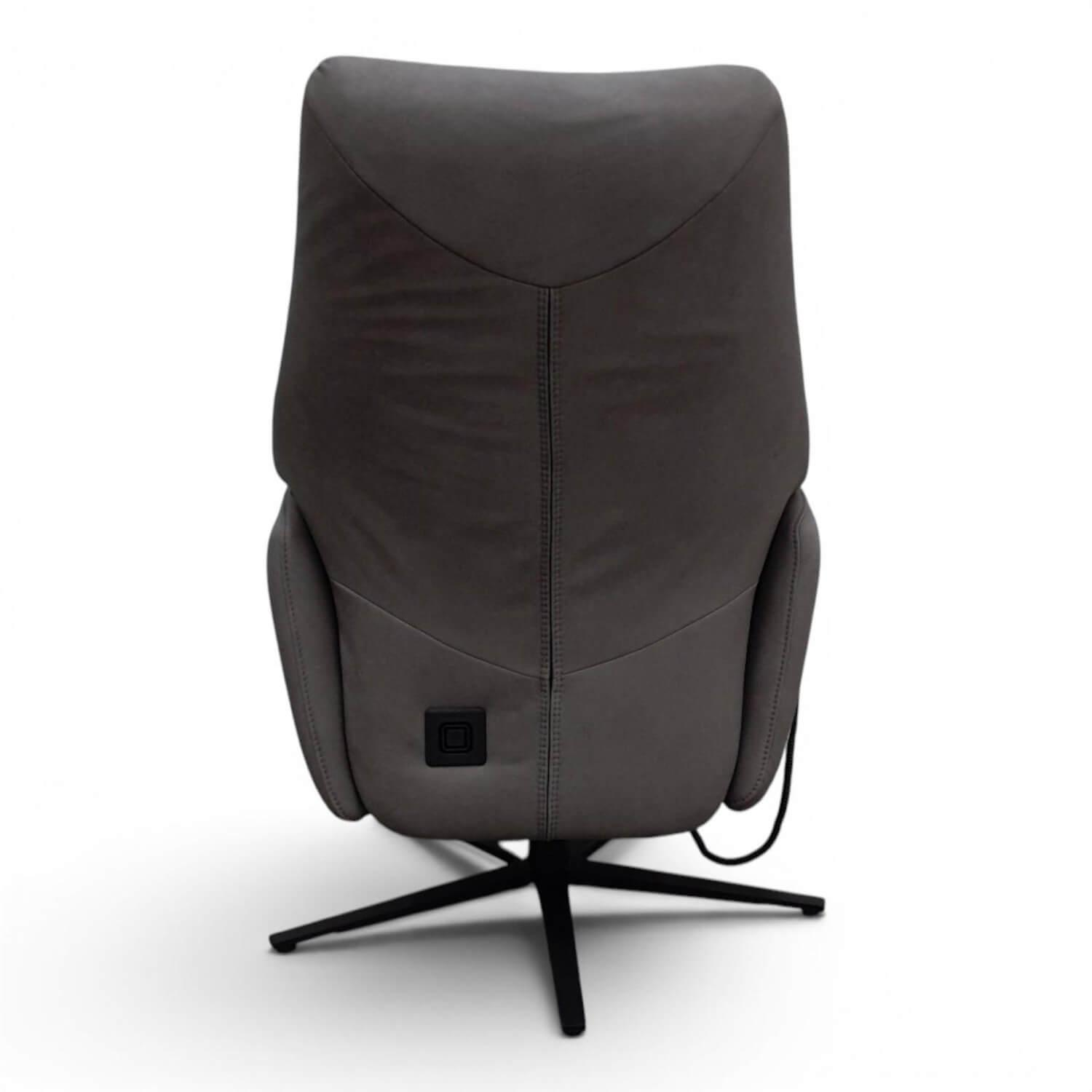 himolla - Sessel 7948 S Lounger M Leder 27 Leonessa Arctic Grau Sternfuß Metall Anthrazit Mit Motorischer Verstellung - 2