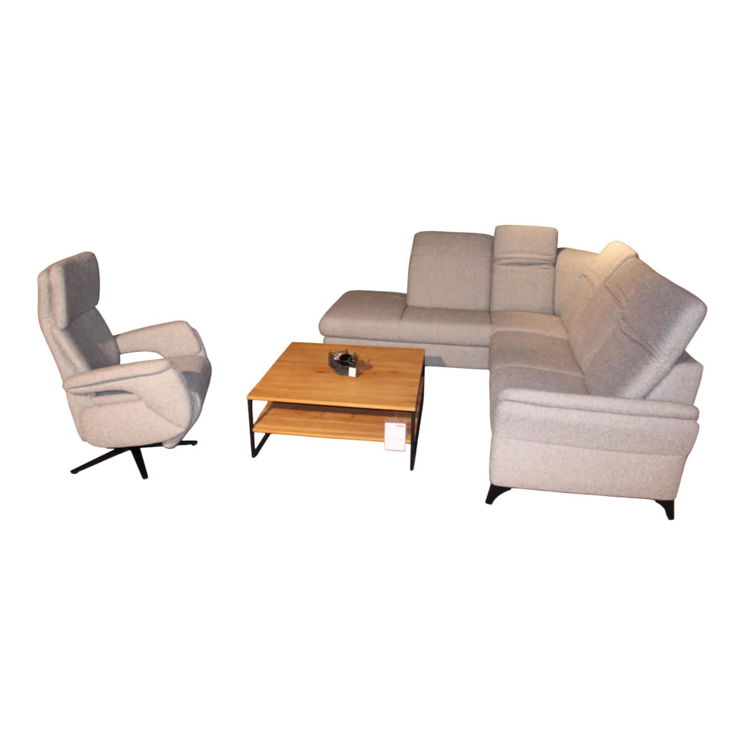 Steinpol - Garnitur Corsica II Casada Stoff C Sneak Steel Grau - 1