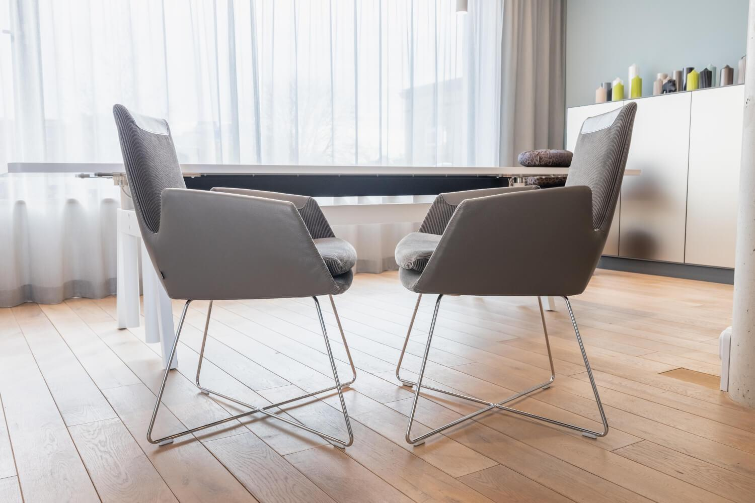 COR - Set of 2 chairs Cordia leather 172 truffle gray 9081 - 5
