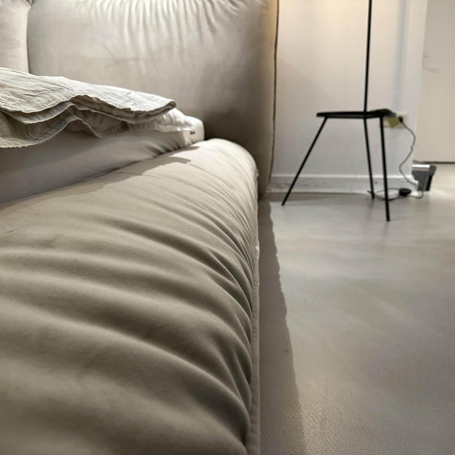 Mogg - Polsterbett Dalia Stoff Jolie Taupe G062 Grau Braun - 3