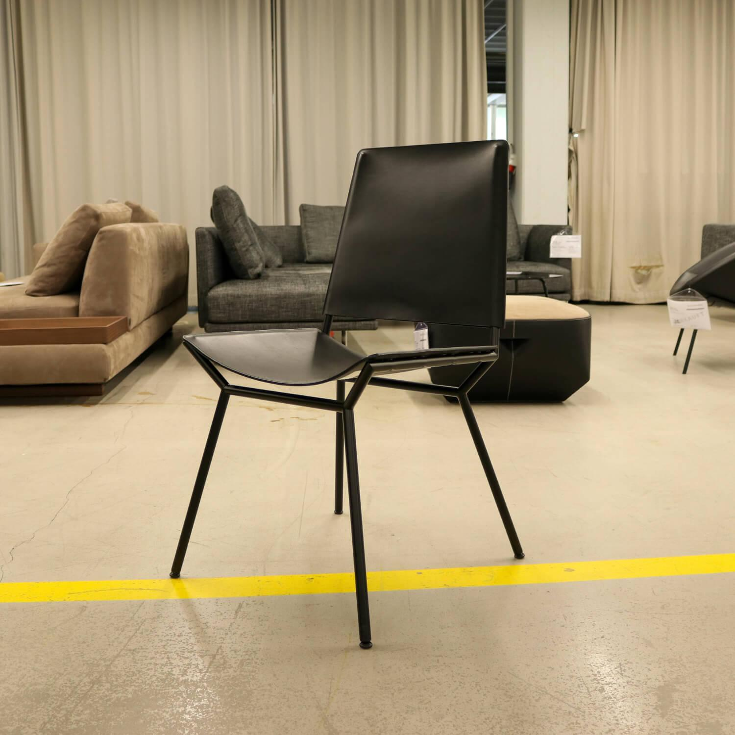 Walter Knoll - 2-er Stuhlgruppe Aisuu 1220 Sattelleder Saddle Black Füße Pulverbeschichtet Schwarz - 6