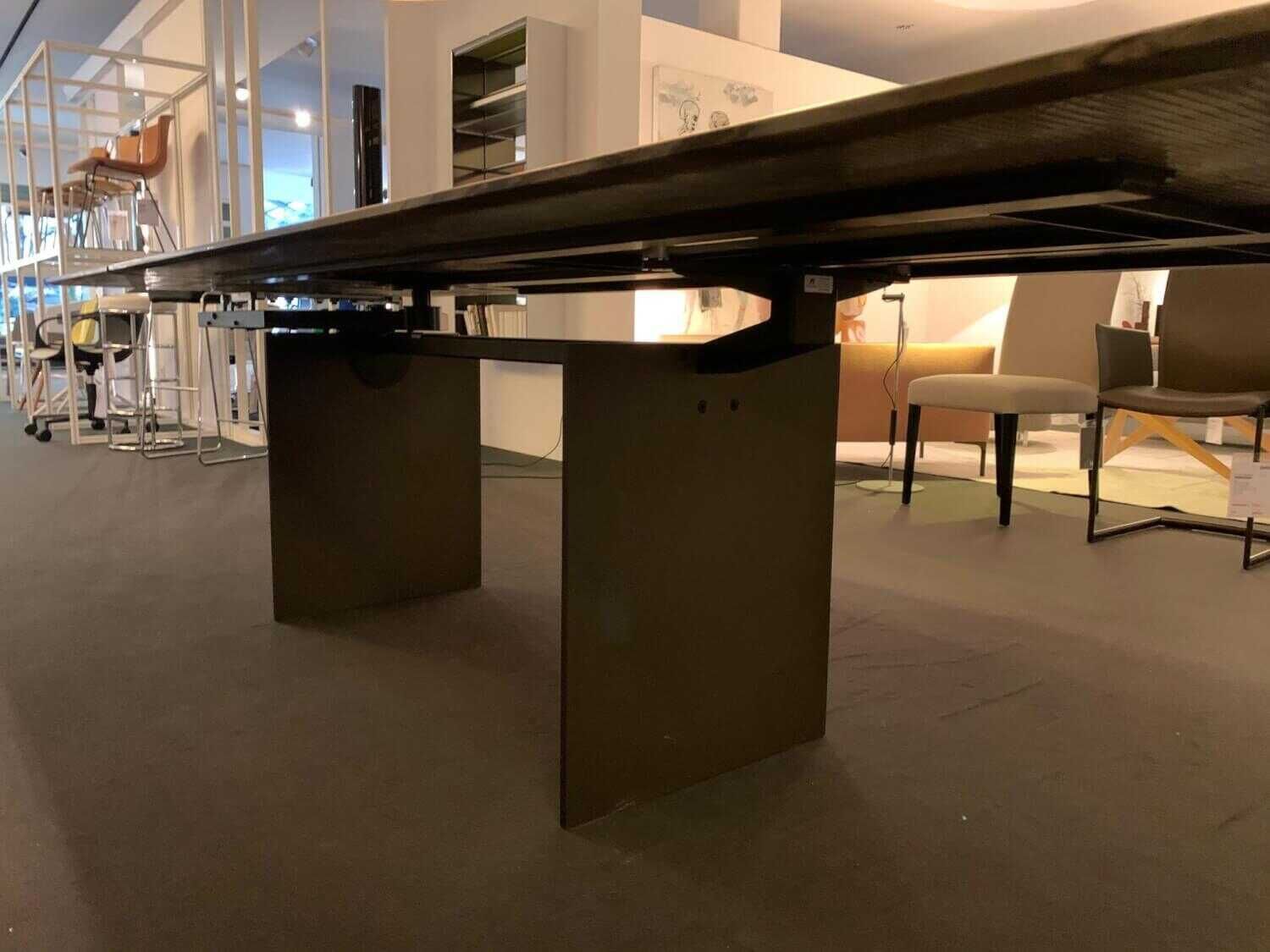 Draenert - Esstisch Atlas 1280-II Platte Marmor Sequoia Brown Anticato Wangen Alu Bronze Eloxiert - 3