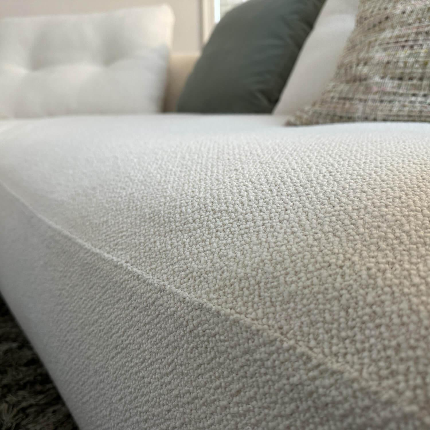 Cassina - Sofa Sengu Bold 565 A2 Stoff L Look Bianco Beige Weiß Mit Halbinsel Links Und Rückenkissen - 7