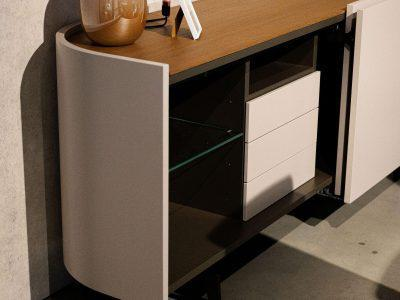 Novamobili - Sideboard Bay 2000 H13232 Lack 351 Matt Magnolia Beige - 3