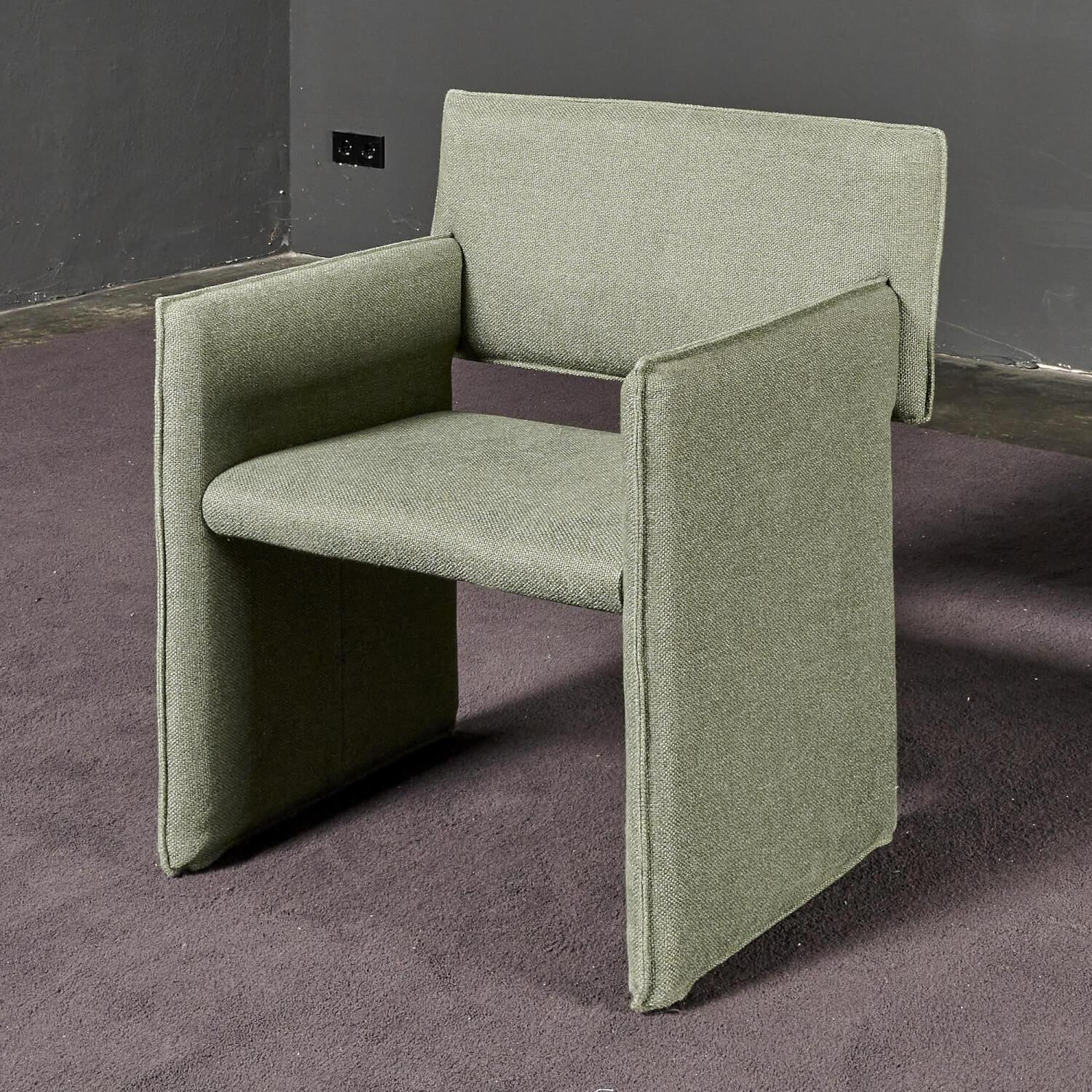 COR - 3er-Set Stuhl Noto Stoff 8303 Schilfgrün Gestell Kunststoff - 4