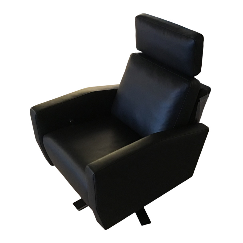 Weibelweibel - Sessel Lenis Rancho Schwarz L0771A Gestell 5-Sternfuß Chrom Glänzend mit Relaxfunktion - 1
