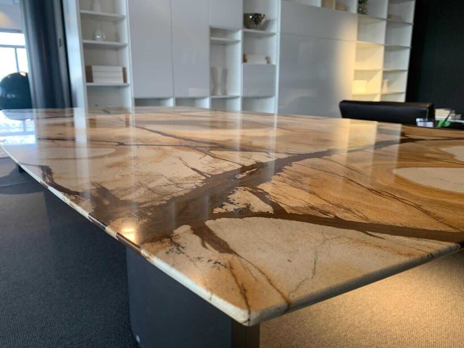 Draenert - Esstisch Adler Stonewood Poliert mit Hebemechanik Gestell Matt Geschliffen - 3