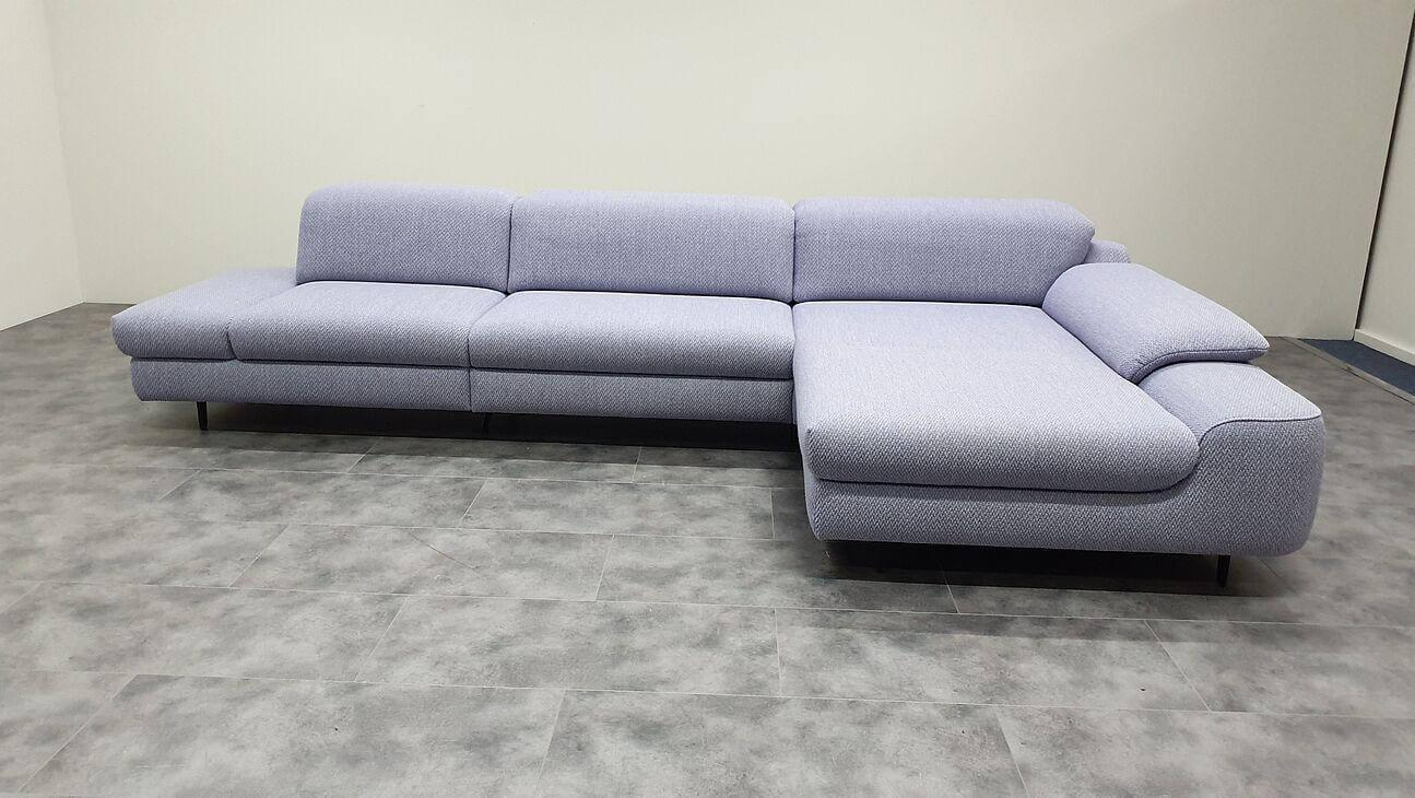 himolla - Ecksofa 1571 Stoff Marble Manga Violet Füße Metall Anthrazit Mit Verstellfunktion - 5