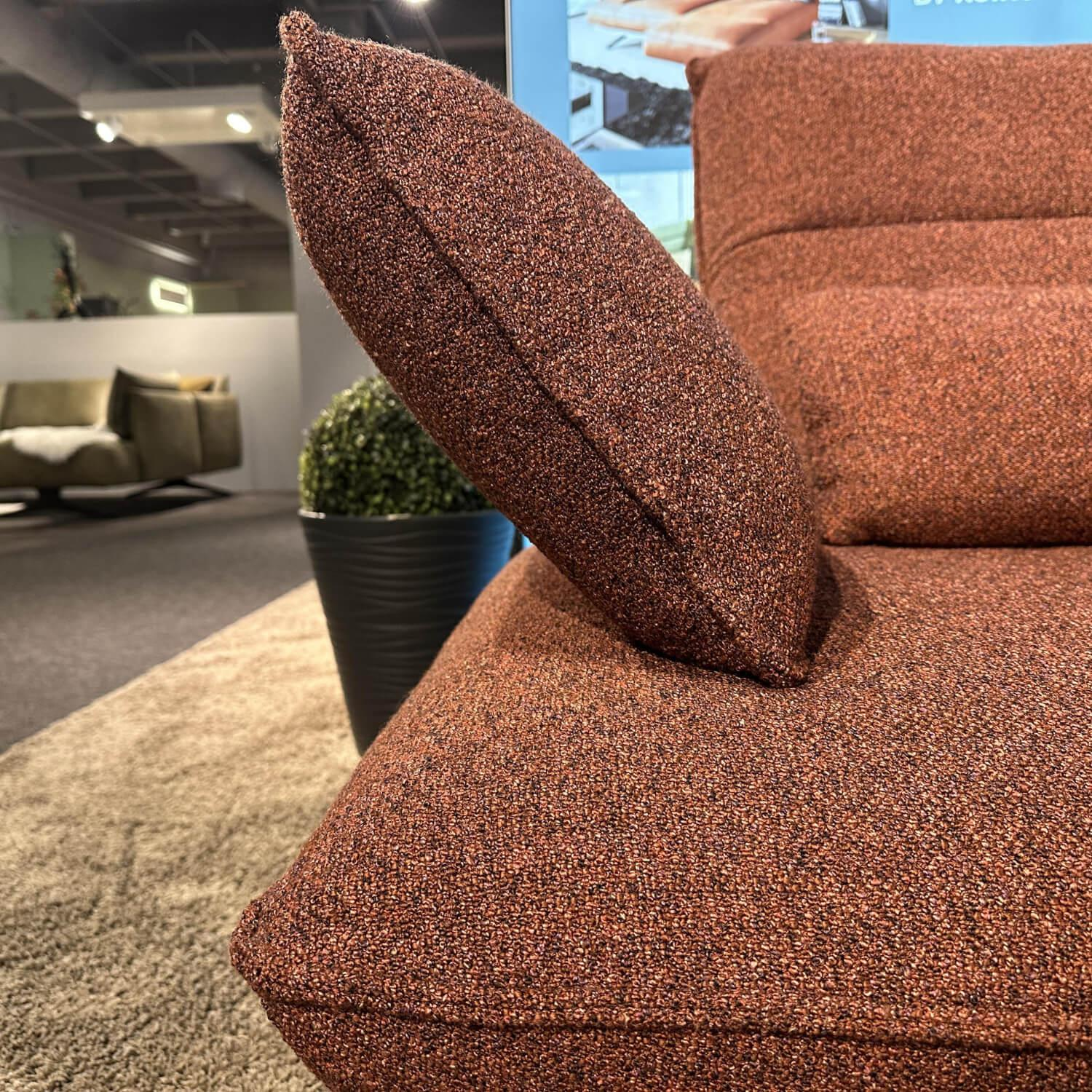 Koinor - Ecksofa Caio Stoff 16 Luando 39 Rot Metallkufe Schwarz Matt Mit Funktionsrücken Und Sitztiefenverstellung - 7