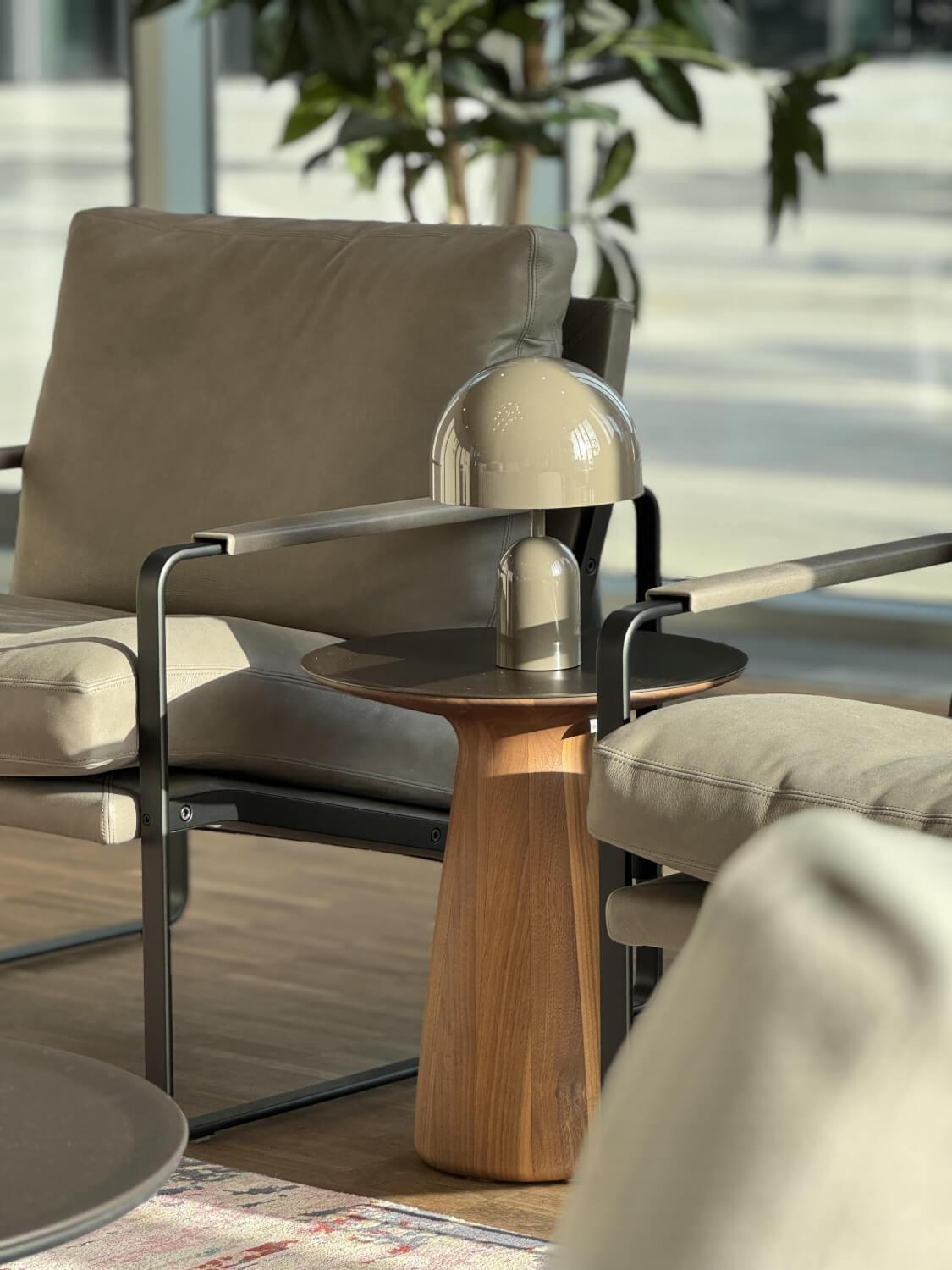 Walter Knoll - 2er-Set Sessel Fabricius Leder Vintage Nutmeg Braun Gestell Schwarz - 2
