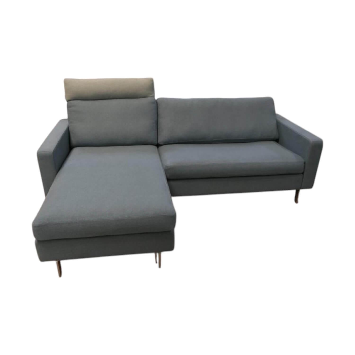 COR - Ecksofa Conseta Stoff 8310 Aquablau Blau Schmalfüße Edelstahl V2A Gebürstet Stoff 8305 Mintgrün Grün - 1