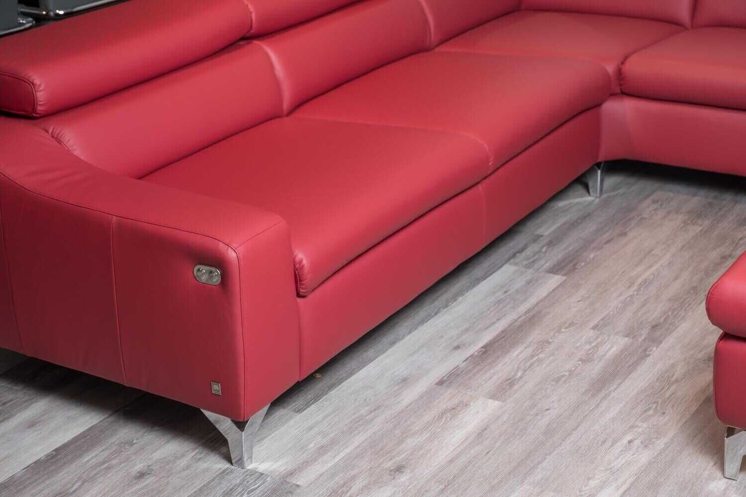 Musterring - Ecksofa MR 4775 Leder Rot Relaxfunktion - 2