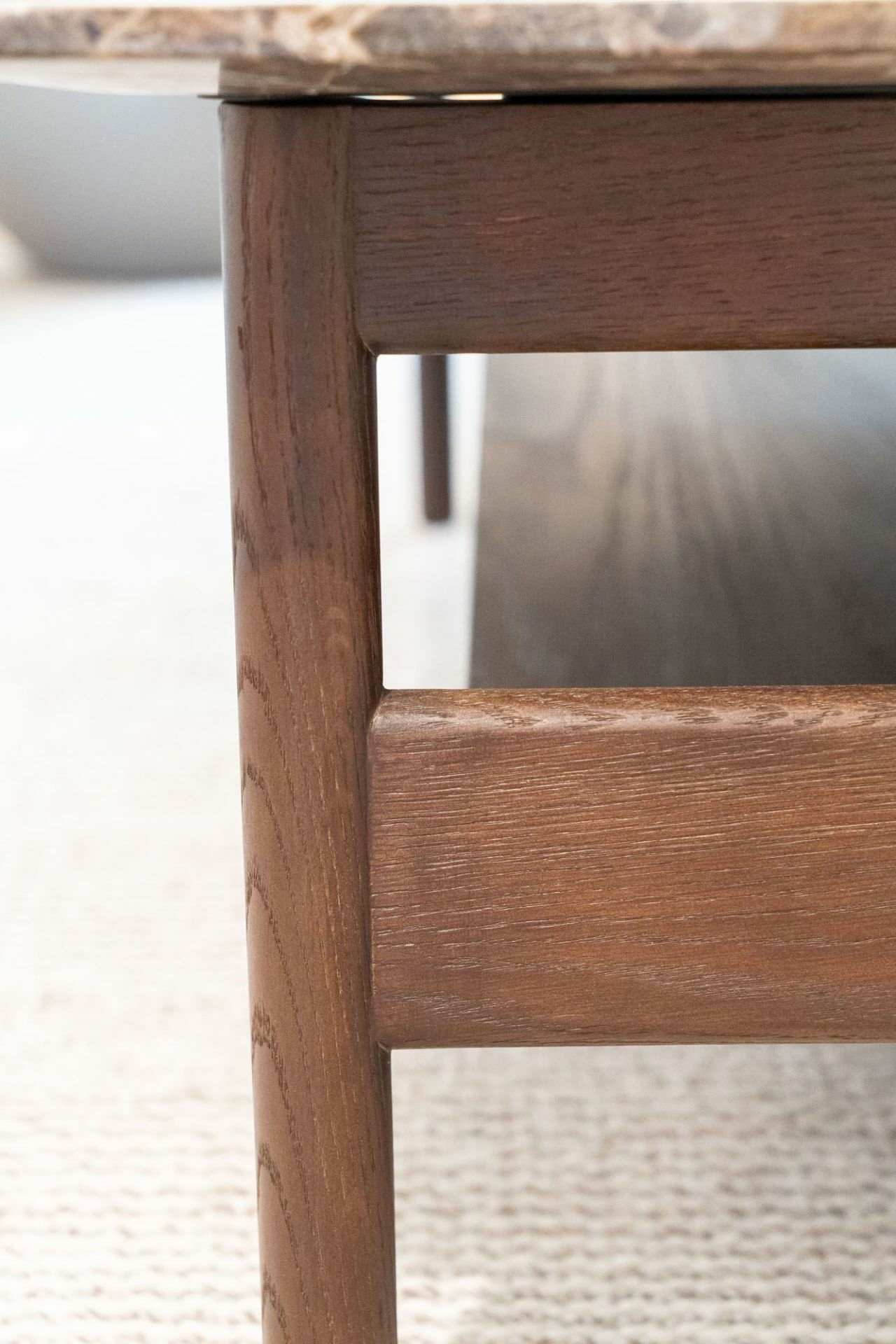 Wendelbo - Couchtisch Collect Large Platte Marmor Emperador Braun Gestell Eiche Massiv FSC - 2