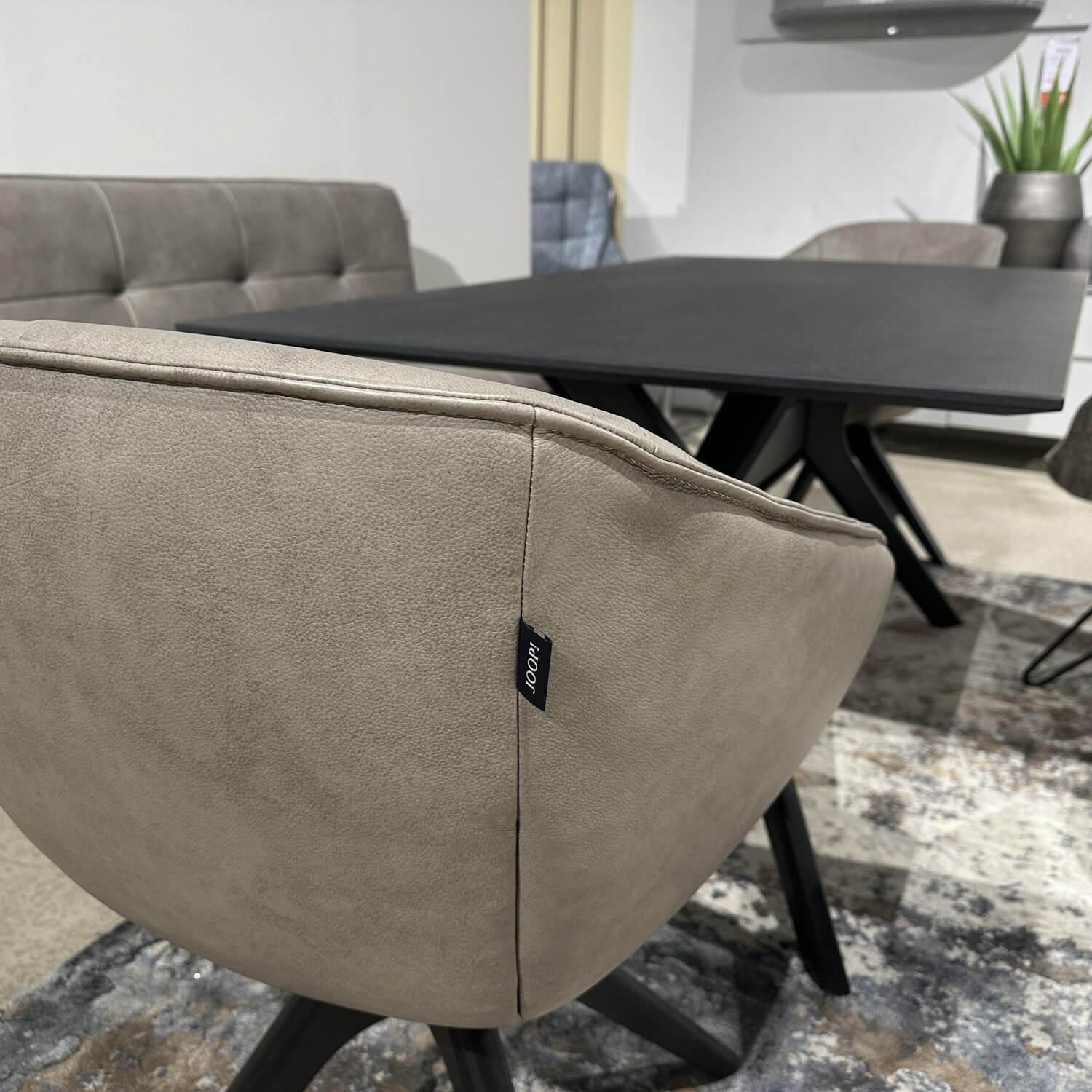 JOOP! - Essgruppe Tisch Buche Platte Anthrazit Gestell Schwarz Bank Und Stühle Leder K-Elegant Grau 27 Gestell Buche Schwarz Und Gestell Anthrazit - 4