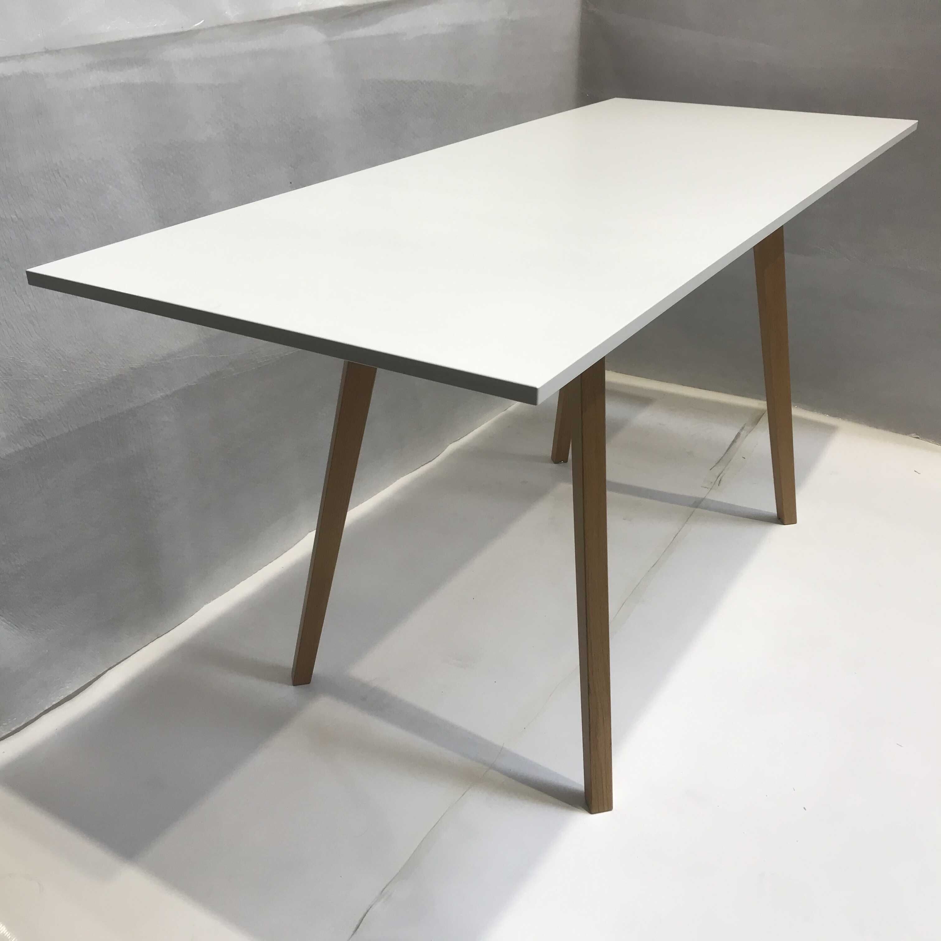 König + Neurath - Stehtisch Table Home Kunststoff Reinweiß Fuß Echtholz Eiche - 5
