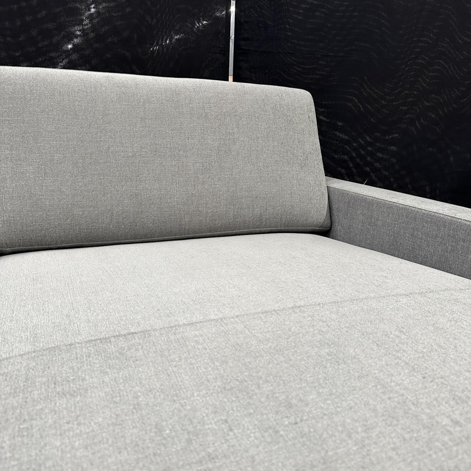 COR - Ecksofa Conseta Stoff 8159 Mittelgrau Metallkufen Verchromt - 6
