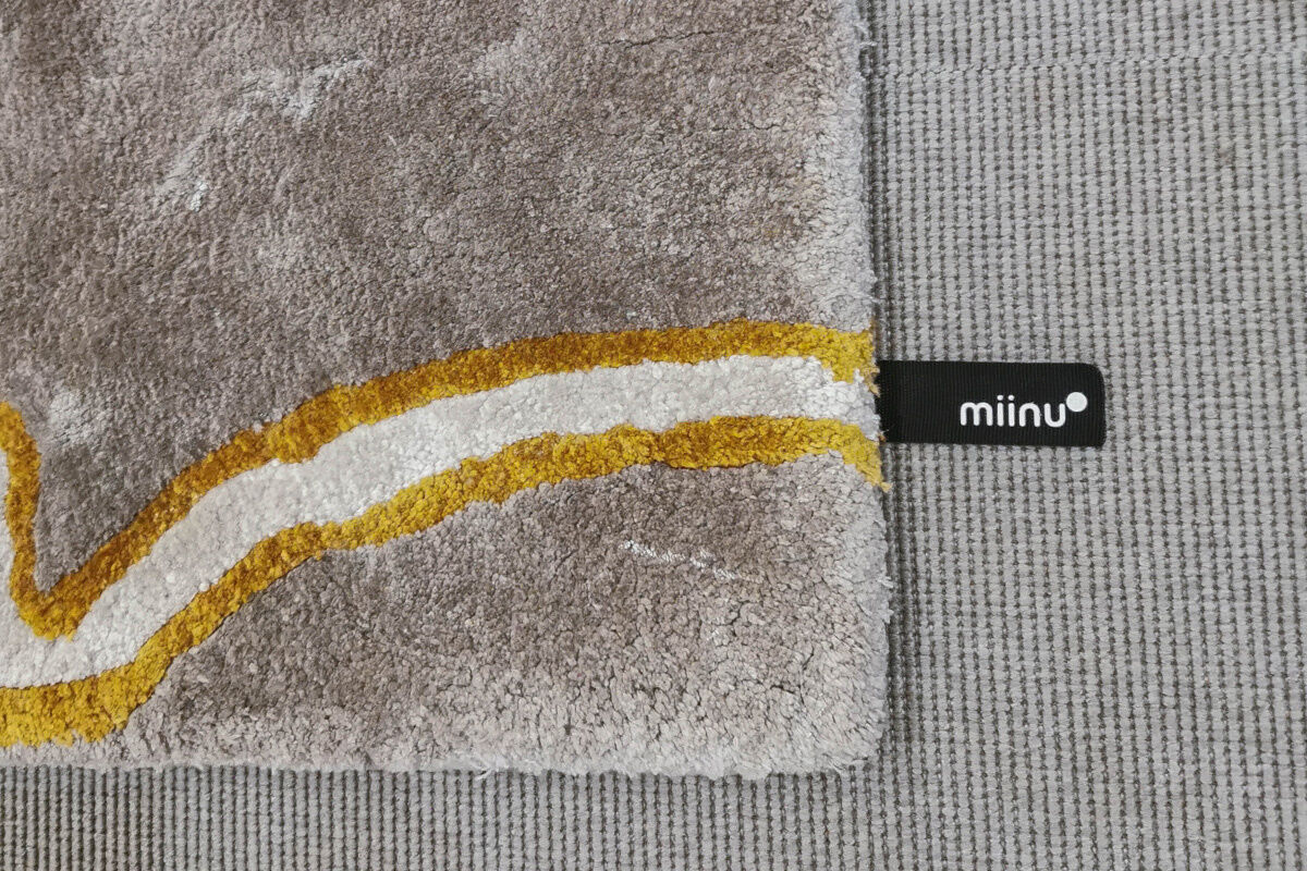 Miinu - Teppich Marmo Real T Tencel Beige Gelb Creme  - 7