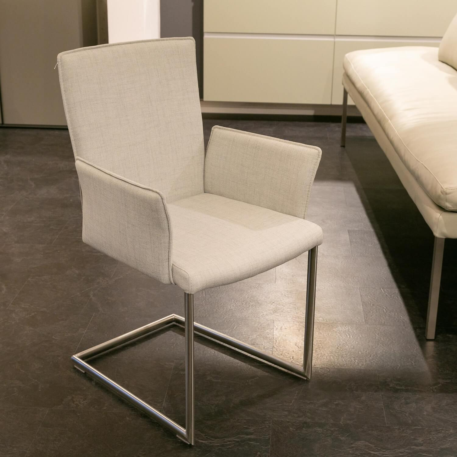 WK Wohnen - Upholstered Bench With Armchair And 3 Chairs Leather Toledo Pearl White Cream - 15