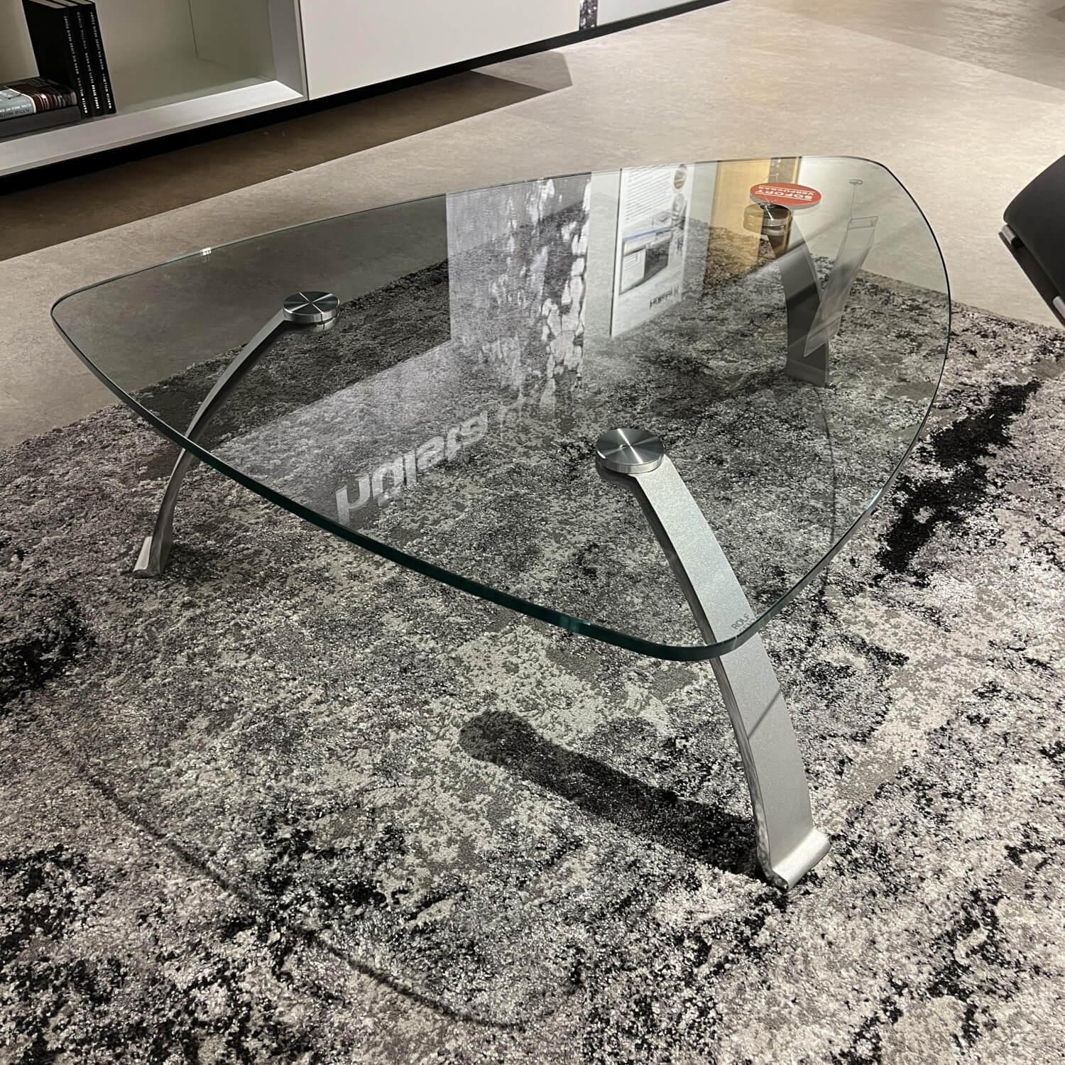 Rolf Benz - Couchtisch 5021-50 Mit Glasplatte Füße Aluminiumsandguß - 3