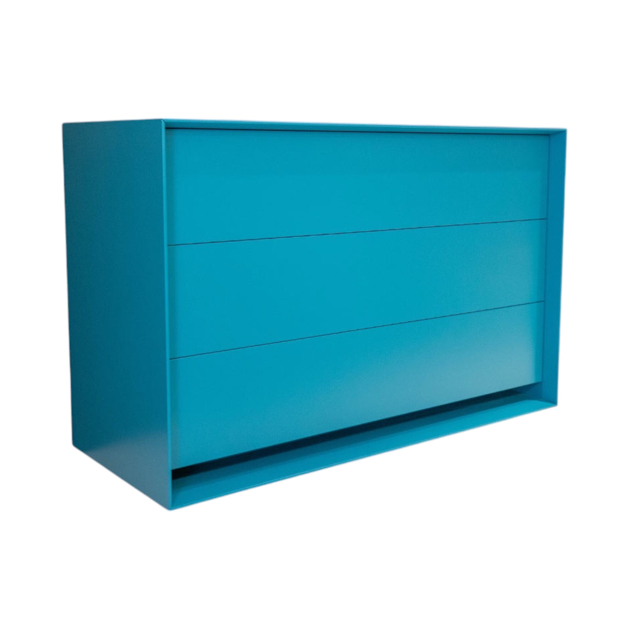 Möller Design - Kommode Rag Box K120 Lack Matt 333 Petrol Blau Mit 3 Schubladen - 1
