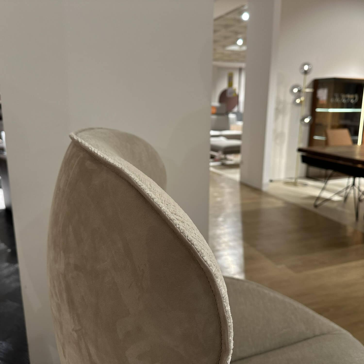 Jori - Relaxsessel Daydreamer Textil Leder Innen Mumble Außen Nubukleder Creme - 3