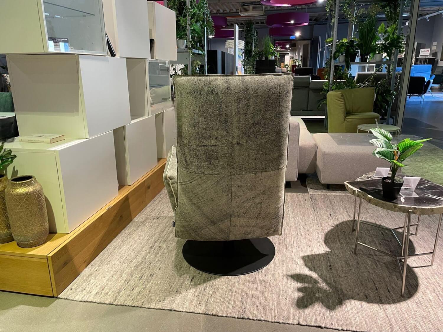 Bullfrog - Relaxsessel Baboo Leder China White 2440 40 Grün Grau Gestell Rund Schwarz Matt Inklusive Akku - 3