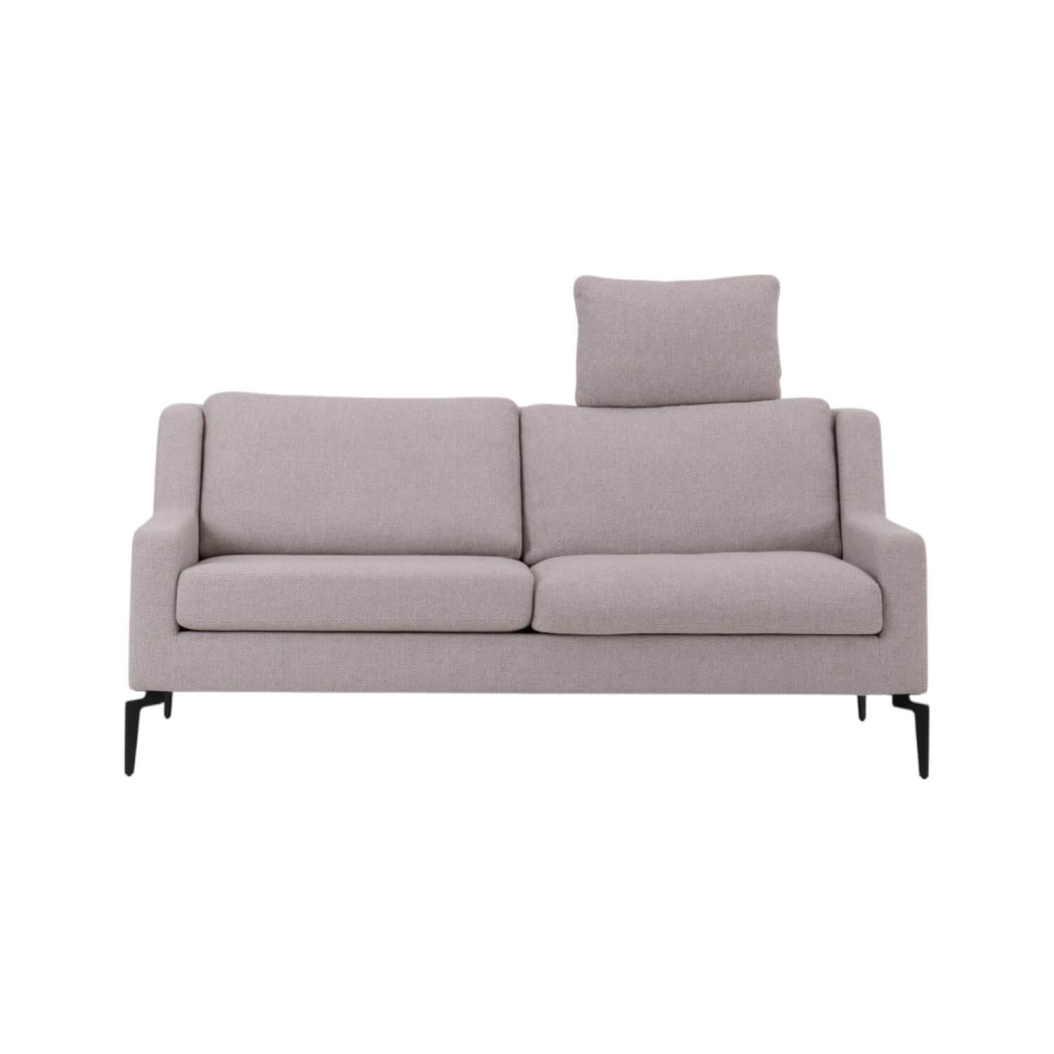Werther - Sofa Stoff U2583G Grau Gestell Metall Schwarz Inklusive Kissen - 1
