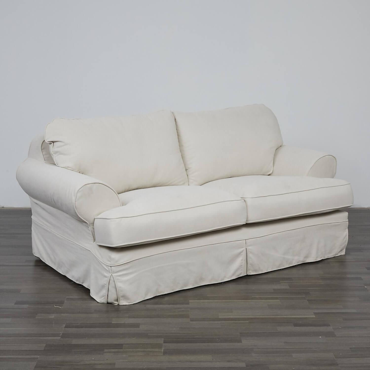 Max Winzer - Sofa Fabric Cream White Frame Wood Feet Covered with Fabric - 3