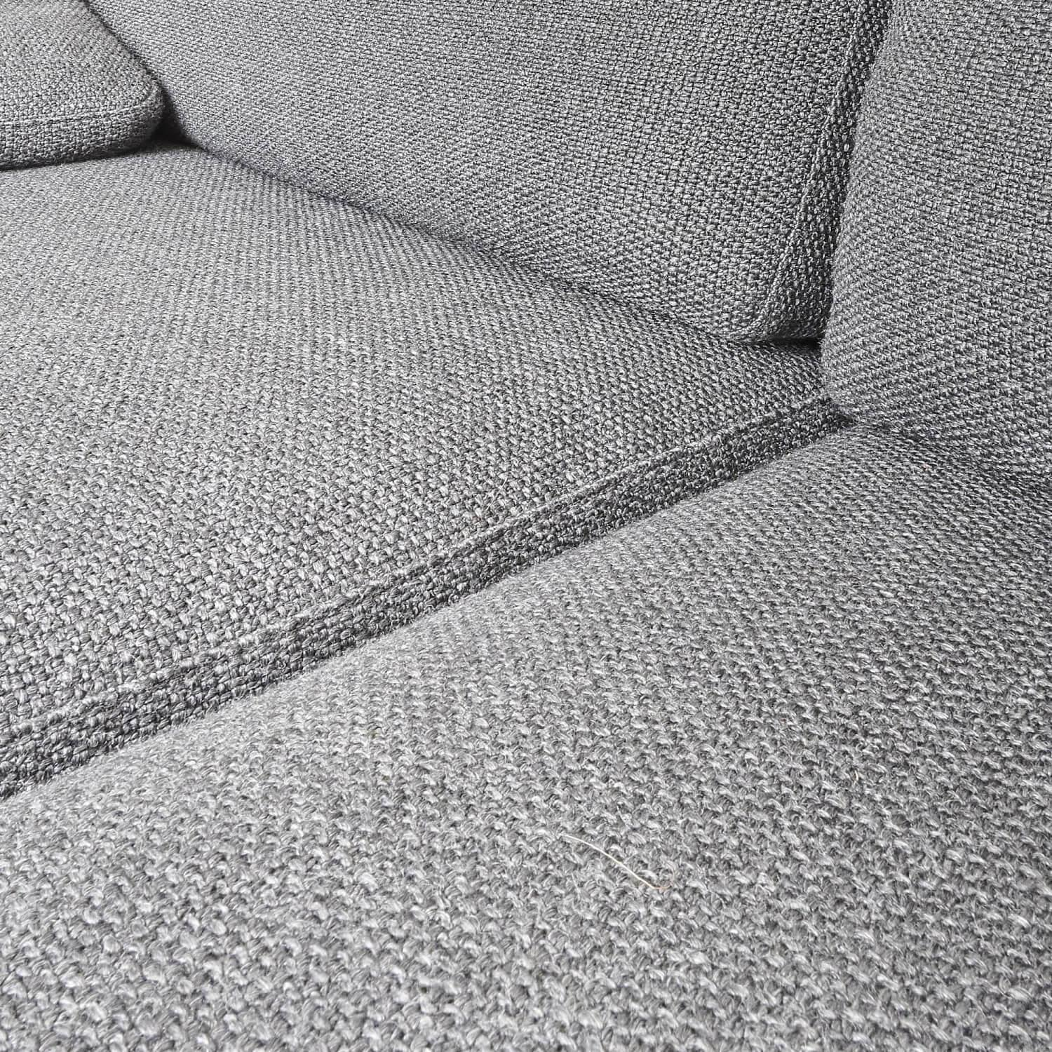 COR - Sofa Conseta Bezug Stoff 5010 Anthrazit Schmalfuß Chrom Bodenfrei Inklusive 2 Kissen - 9