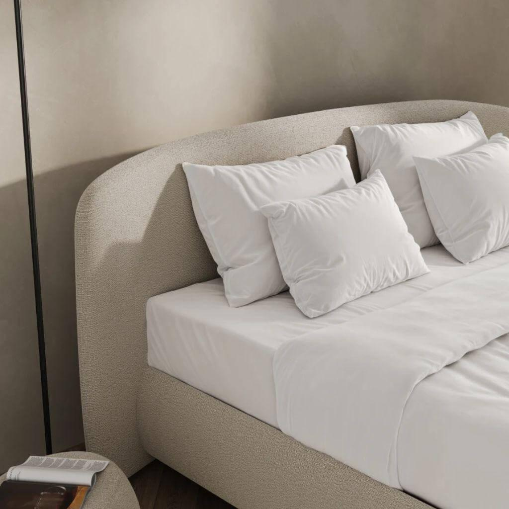 Schramm - Bett Origins Complete Levina Stoff Fabrice 3680 Natur Creme Inkl. Matratzen - 5
